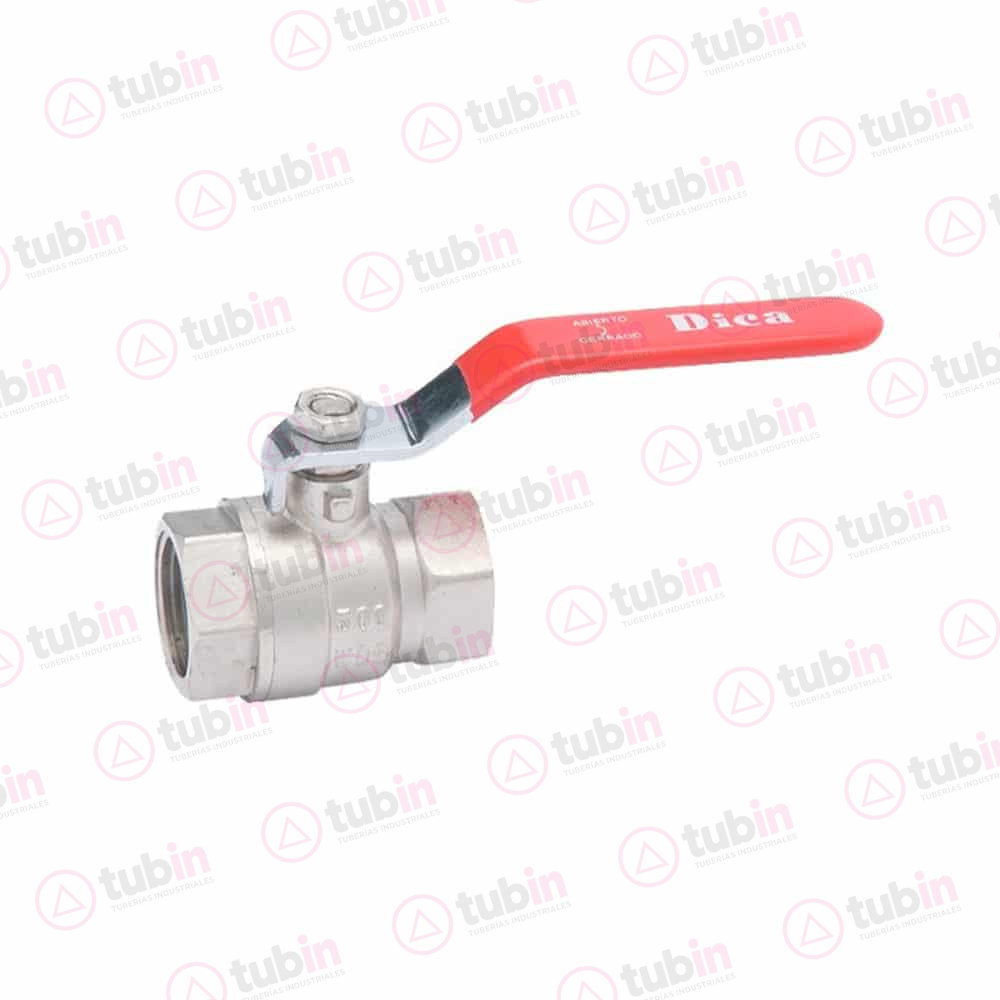 imagen 2 de Válvula Esfera Roscable En Latón Marca Dica