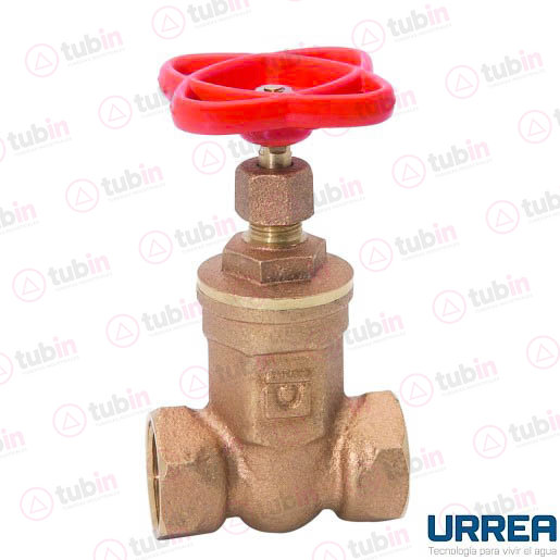 imagen de Válvula Compuerta Roscable En Bronce Marca Urrea Código ref 22.38 1 1/2" (38 MM)