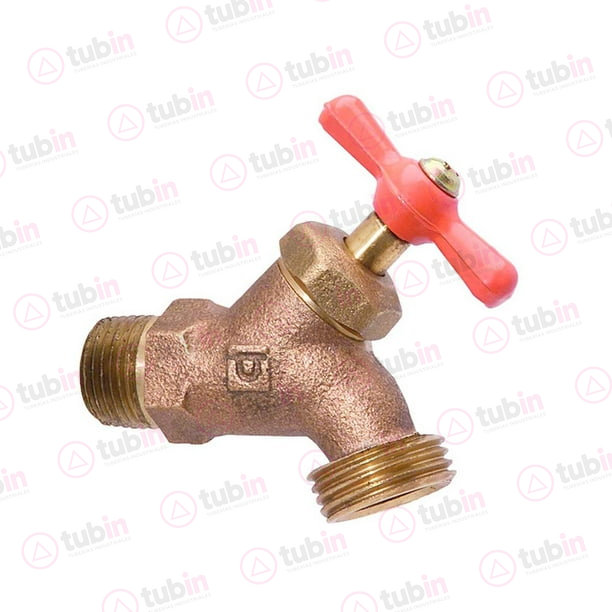 imagen 2 de Llave Nariz De Chorro A 45° En Bronce Marca Urrea Código ref 191.13 1/2" (13 MM)