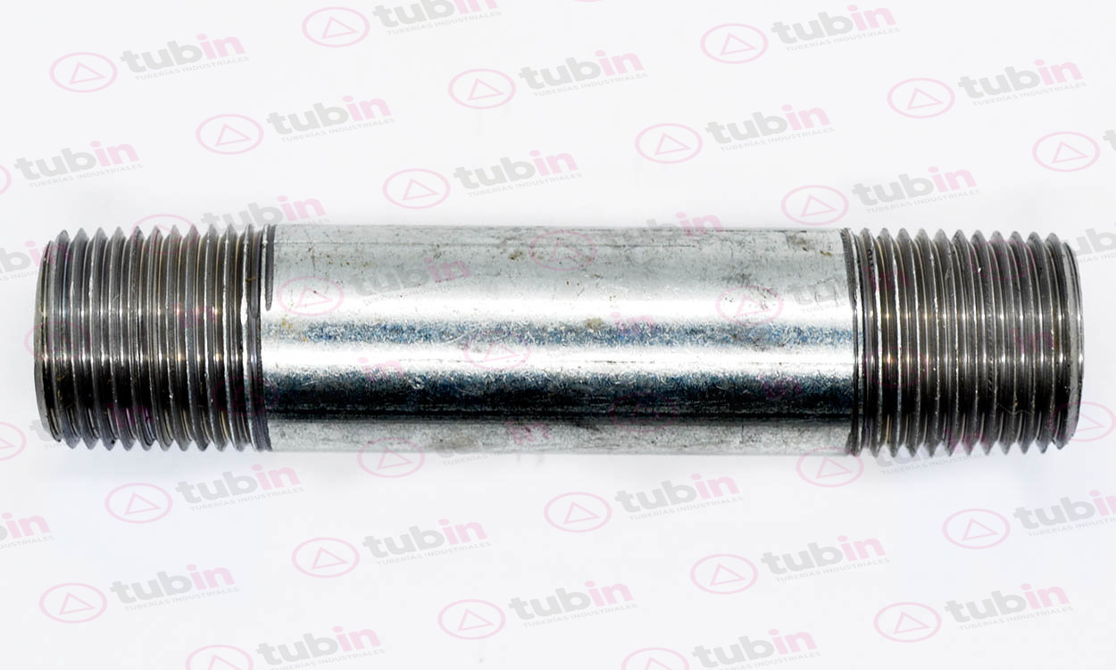 imagen de Niple Galvanizado Cédula 40 de 1/2" X 5 1/2" (13 MM X 140 MM)