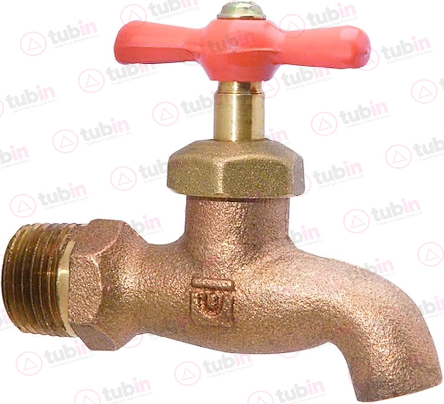 imagen 2 de Llave Nariz De Chorro Compacta En Bronce Sin Pulir Y Sin Rosca En Su Salida Marca Urrea