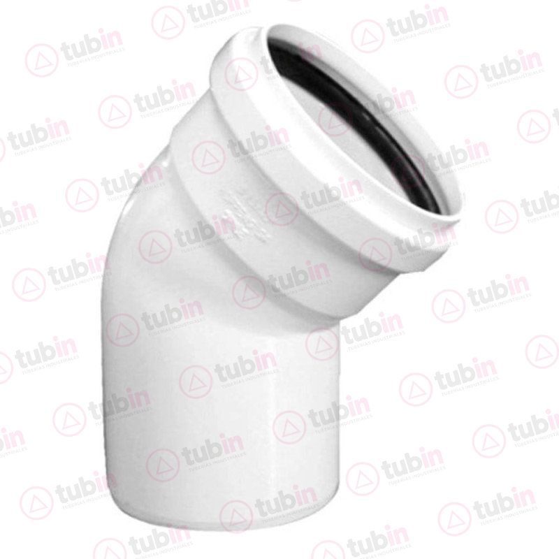 imagen de Codo 45° Hidráulico Con Campana Sistema Inglés RD-26 Con Anillo 1 1/2" (40 MM)