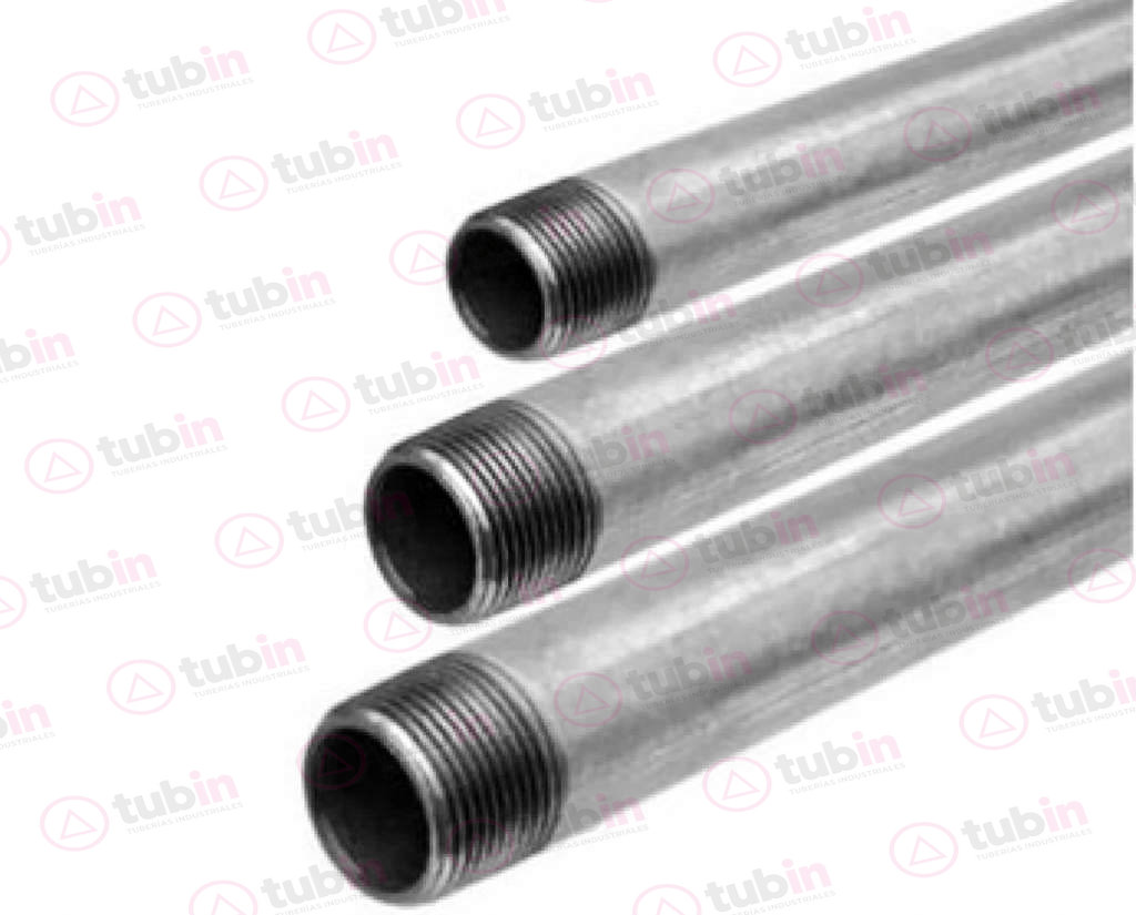 imagen de Tubo Galvanizado Cédula 40 Con Rosca Marca Ternium. Tramo de 6.40 Metros 4" (100 MM)