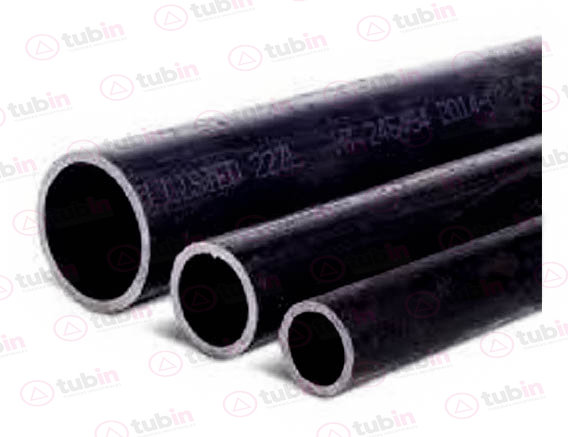Tubo Negro Cédula 40 Extremo Liso Marca Tuna. Tramo de 6.40 Metros