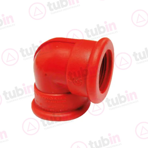 Codo De 90° De PPR Rojo Hembra / Hembra De Rosca Marca Polimex
