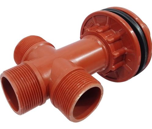 imagen de Adaptador Tanque Cruz De PPR Rojo De Rosca Marca Polimex Código ref 723-P 1"