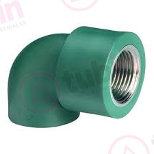 imagen 2 de Codo De 90° De PPR Rojo Hembra / Hembra De Rosca Con Inserto Metálico Marca Polimex