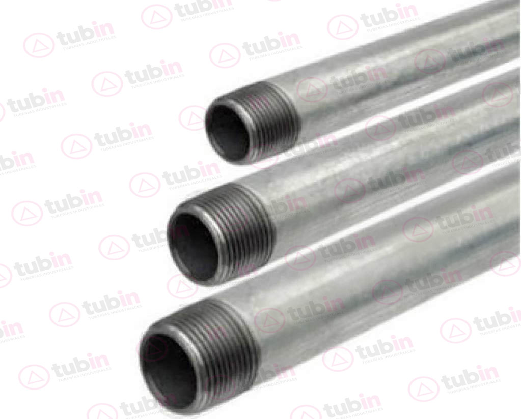 imagen de Tubo Galvanizado Cédula 40 Con Rosca Marca Tuna. Tramo de 6.40 Metros 3/4" (19 MM)