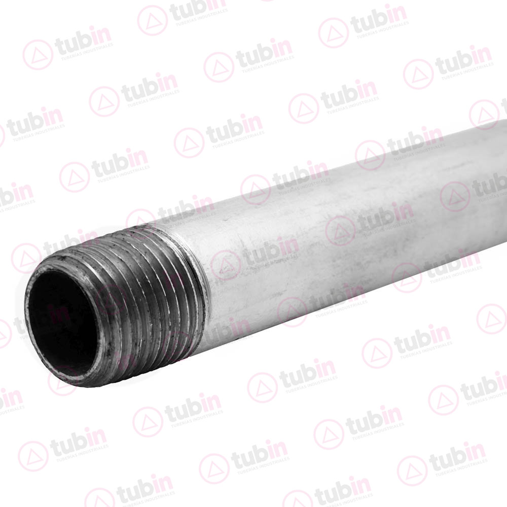 imagen 2 de Tubo Galvanizado Cédula 40 Con Rosca Marca Tuna. Tramo de 6.40 Metros 3/4" (19 MM)