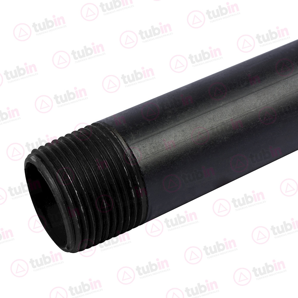 Tubo Negro Norma X Con Rosca Marca Ternium. Tramo de 6.40 Metros