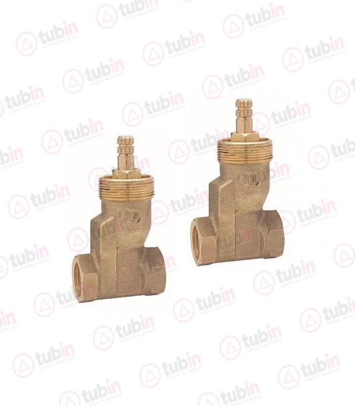 imagen 2 de Juego De Llaves De Empotrar En Bronce Roscables Marca Dica Código ref 4052SM 1/2" (13 MM)