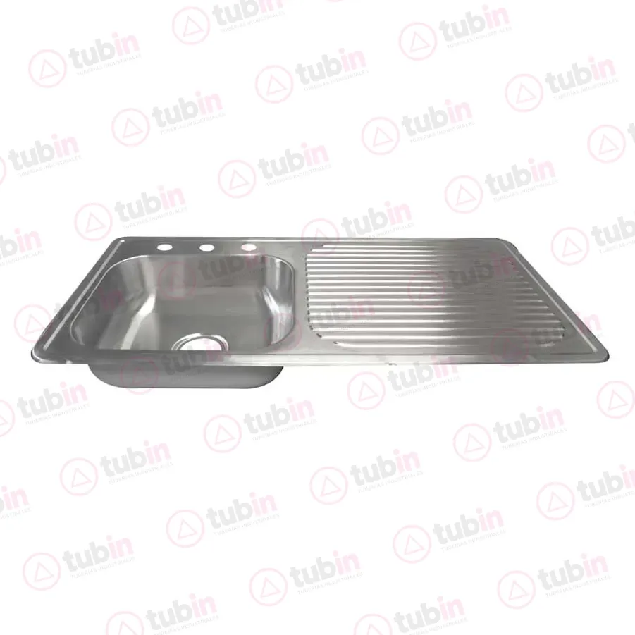 imagen de Tarja De Empotrar Con Escurridero Derecho Marca Rugo Código ref 10-ED 100 CM X 50 CM X 15 CM (1000 MM X 500 MM X 150 MM)