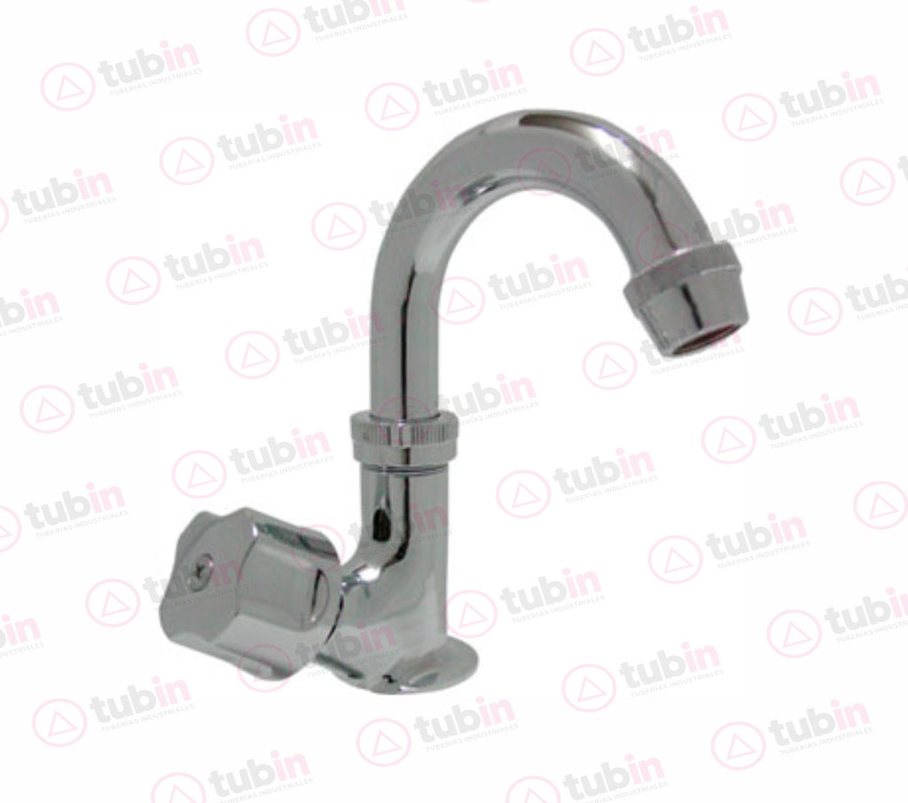 imagen de Llave Individual Para Lavabo Con Maneral Marca Rugo Código ref 16-B 1/2" (13 MM)