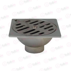 imagen de Coladera Cuadrada Con Rejilla De Acero Inoxidable Marca Rugo Código ref 46-Z