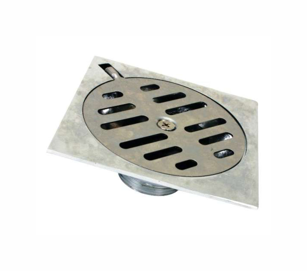 imagen 2 de Coladera Cuadrada Con Rejilla De Latón Marca Rugo