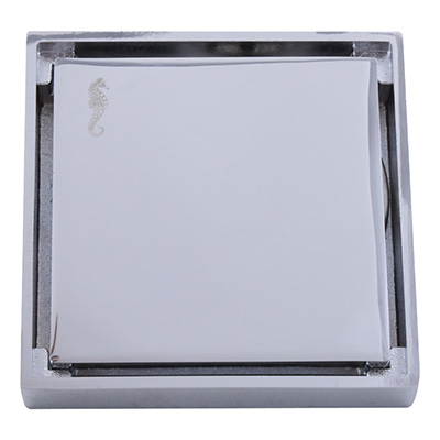 imagen 3 de Coladera Cuadrada Con Rejilla De Latón Marca Rugo