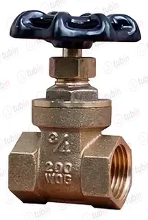 imagen de Válvula Compuerta Roscable En Latón Marca Rugo Código ref 75-AH 1 1/2" (38 MM)