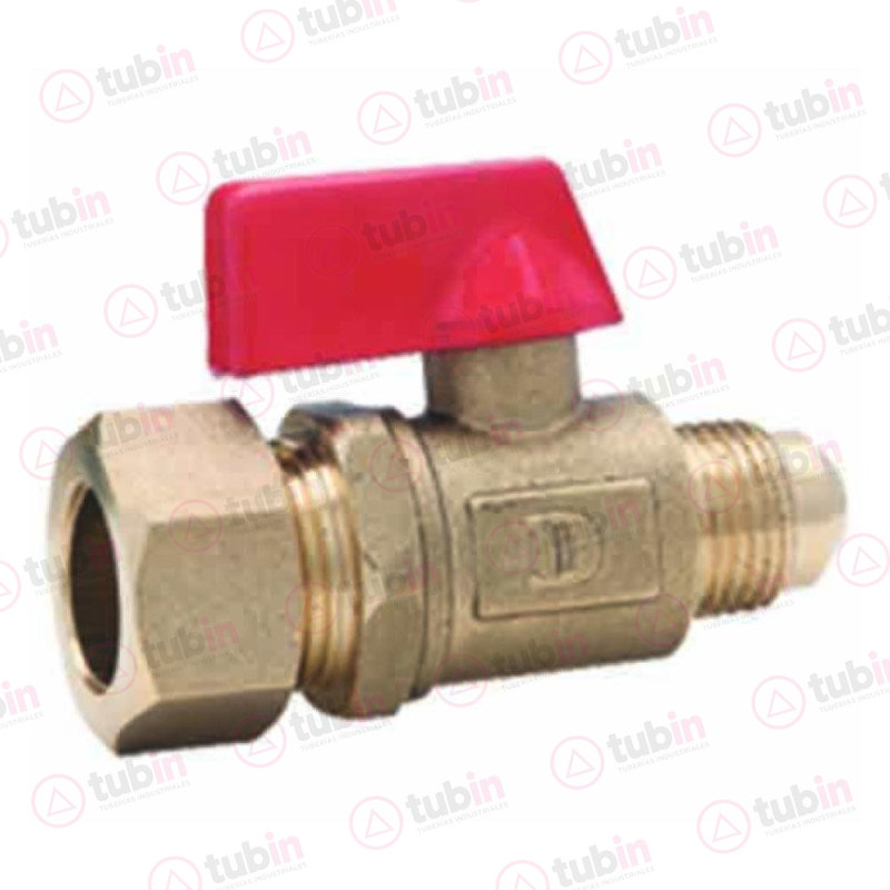 imagen de Válvula De Control Para Gas Con “Barrilito" Marca Dica Código ref 3554GB.1310 1/2" X 3/8" (13 MM X 10 MM)