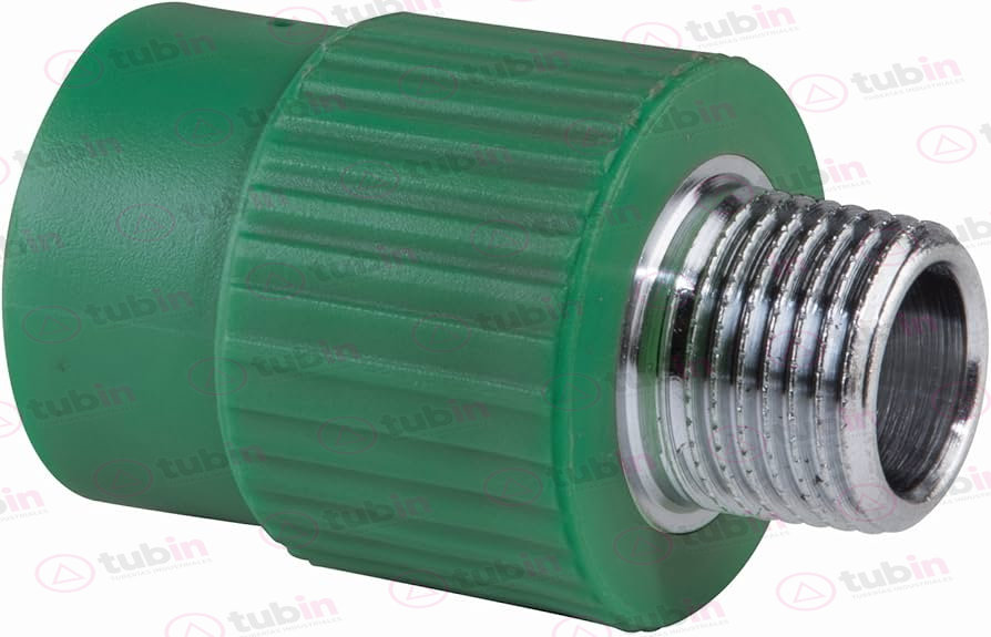 imagen 2 de Conector Macho De PPR Verde Fusión Tubopro Marca Urrea