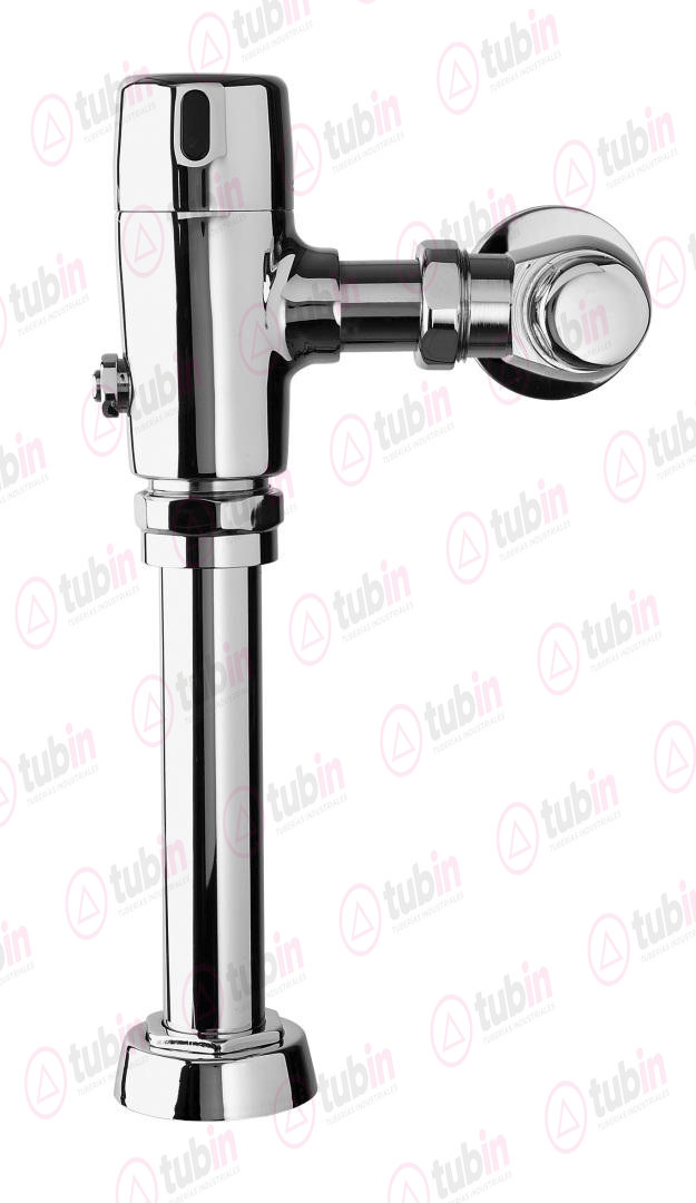 imagen de Fluxómetro En Latón Expuesto Marca Urrea Con Sensor Y Opción Mecánica Para Sanitario De Batería Klug Código ref 85.8506.21