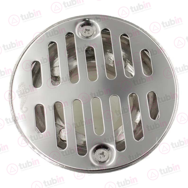 imagen 2 de Coladera Con Rejilla Redonda De Acero Inoxidable Con Sistema Anti Cucarachas Marca Rugo