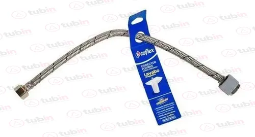 imagen de Manguera Conectora De Agua Con Tuercas De Latón Marca Coflex Para Lavabo O Fregadero Código ref VL-A40 1/2" X 1/2" X 40 CM (13 MM X 13 MM X 400 MM)