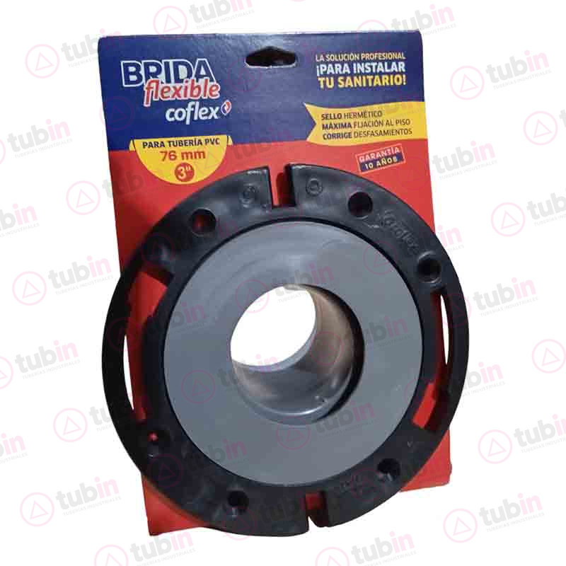 imagen de Brida Flexible Corta Para Tubería O Drenaje De PVC Marca Coflex Código ref PB-150 3" (75 MM)