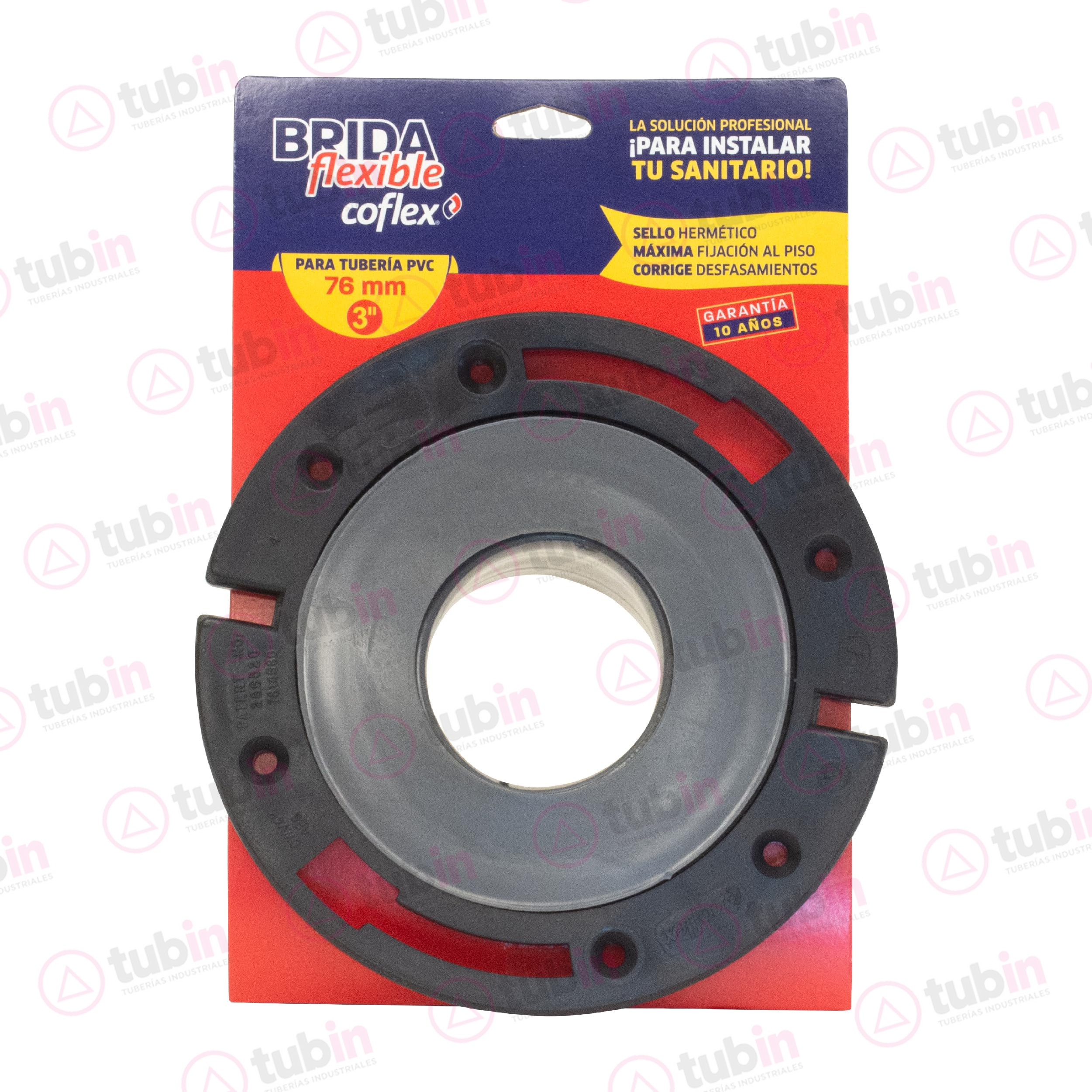 imagen 2 de Brida Flexible Corta Para Tubería O Drenaje De PVC Marca Coflex Código ref PB-150 3" (75 MM)