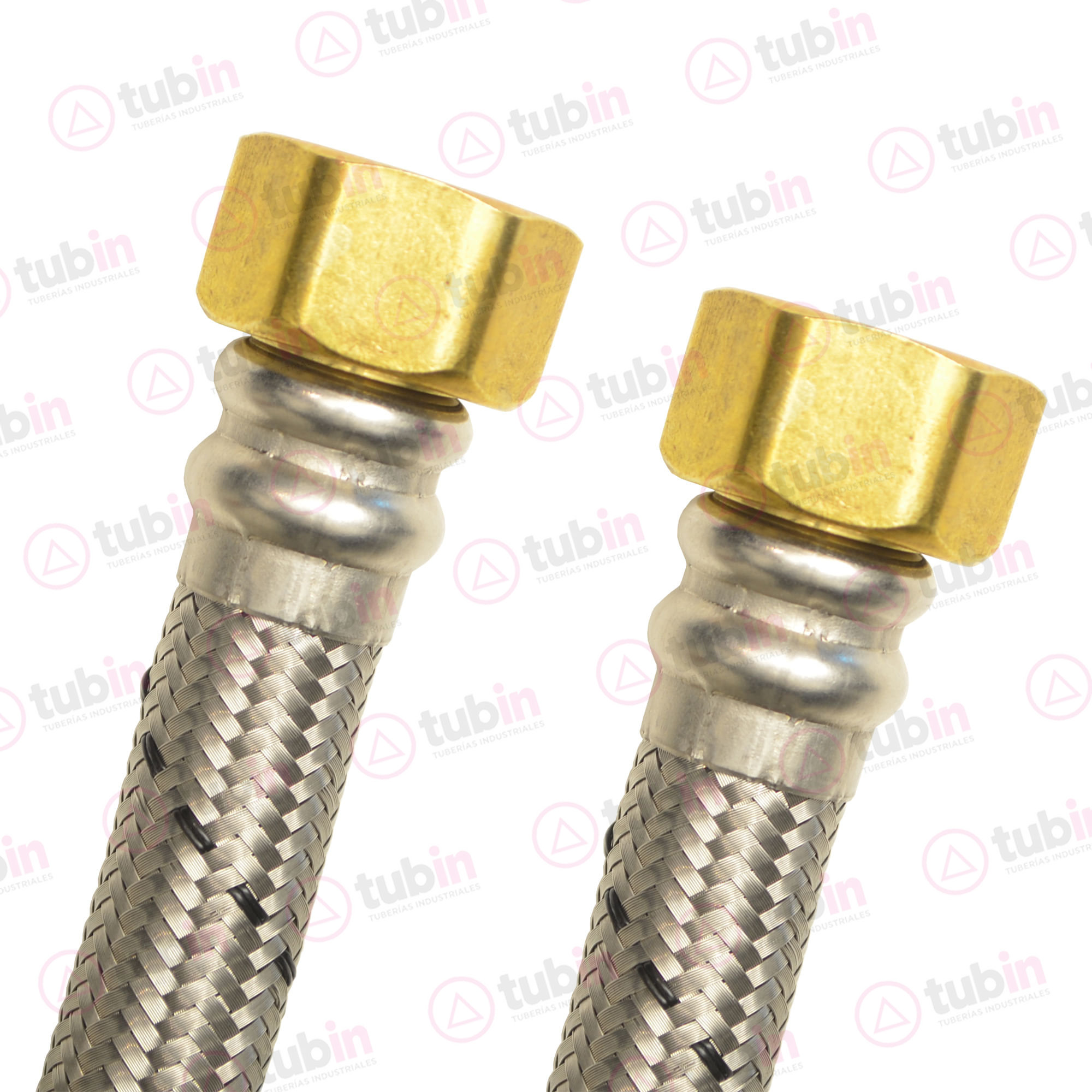 imagen 2 de Manguera Conectora De Agua Con Tuercas De Latón Marca Coflex Para Boiler Código ref AB-A60 3/4" X 3/4" X 60 CM (19 MM X 19 MM X 600 MM)