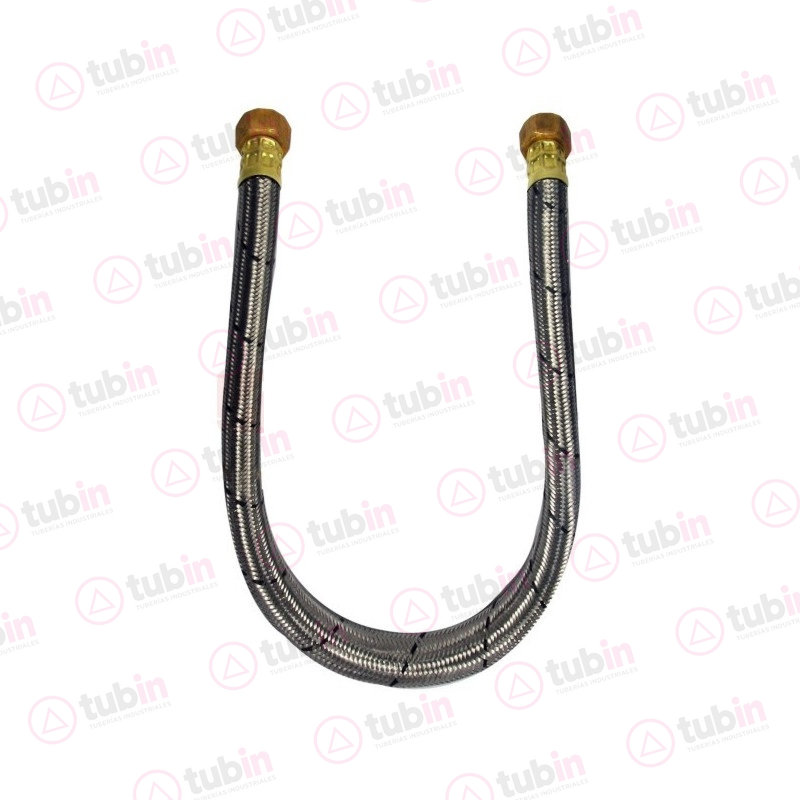 imagen 2 de Manguera Conectora De Agua Con Tuercas De Latón Marca Coflex Para Boiler Código ref AB-A80 3/4" X 3/4" X 80 CM (19 MM X 19 MM X 800 MM)