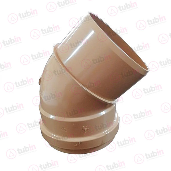 imagen 2 de Codo 45° Inyectado Alcantarillado Serie Métrica Con Anillo