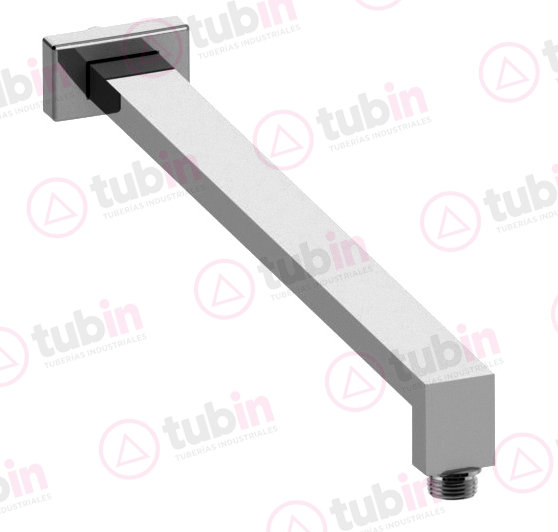 Brazo De Regadera 38 Centímetros Recto A Pared Cuadrado Marca Urrea