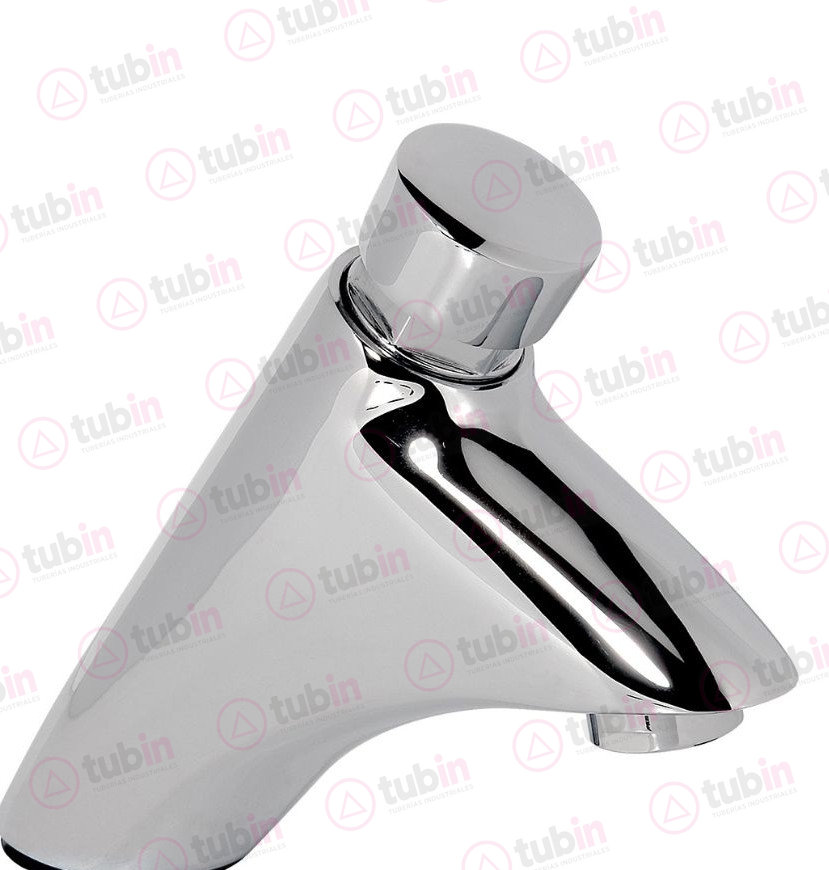 imagen de Llave Individual Temporizadora De Botón Push Para Lavabo Marca Rugo Código ref 17-T 1/2" (13 MM)