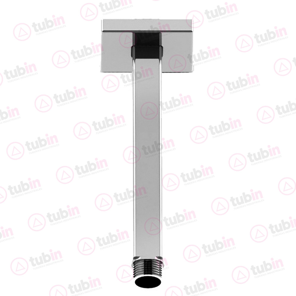 Brazo De Regadera Cuadrado 20 Centímetros Con Chapetón De Techo Marca Urrea