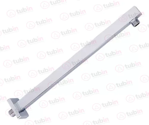 imagen 2 de Brazo Cuadrado Con Chapetón Para Regadera Marca Dica Código ref 4550BRC 1/2" X 40 CM (13 MM X 400 MM)