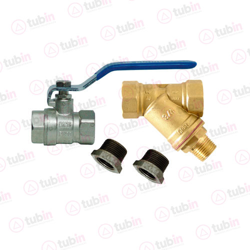 imagen de Kit De Filtro "Y" Y Válvula De Paso Con Reducciones Galvanizadas Para Sarro Y Sedimento Marca Coflex Código ref PF-B205