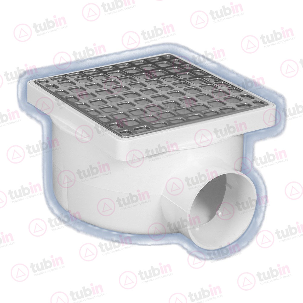 imagen 2 de Coladera Con Rejilla Cuadrada De Cubierta De Acero Inoxidable Sin Tapa Higiénica Marca Fleximatic