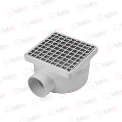 imagen de Coladera Con Rejilla Cuadrada De Cubierta De Acero Inoxidable Sin Tapa Higiénica Marca Fleximatic Código ref 2608 2" (50 MM)