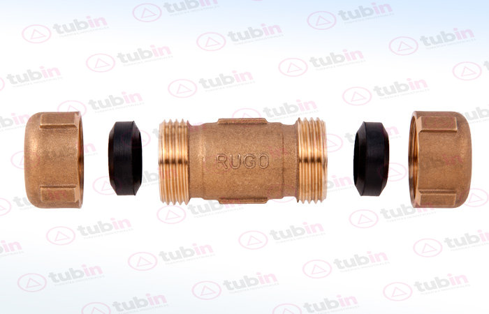 imagen de Cople Unión De Latón A Latón Marca Rugo Código ref 81-UL 1/2" (13 MM)
