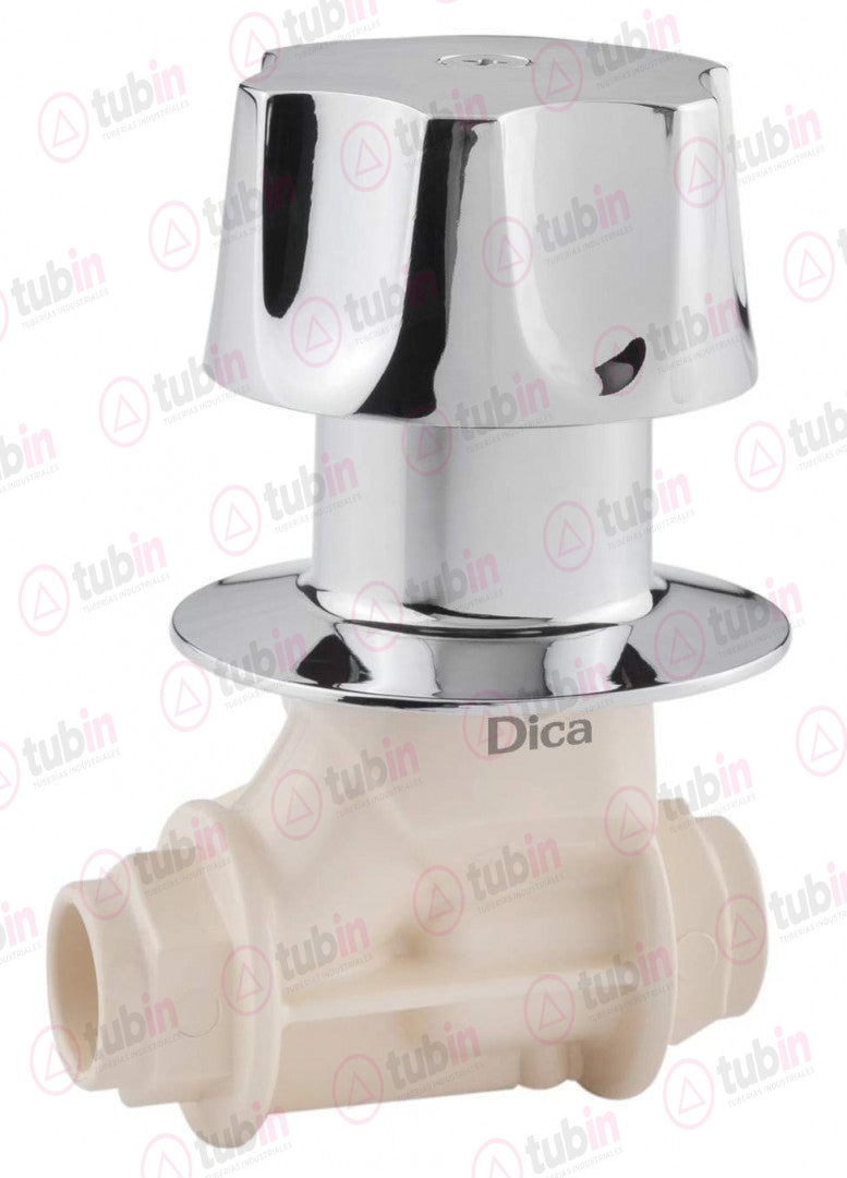 imagen 2 de Juego De 2 Llaves Para Empotrar De CPVC Marca Dica Con Manerales Cromados Código ref 4652CPVCM 1/2" (13 MM)