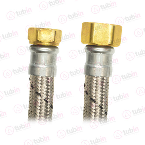 imagen de Manguera Conectora De Agua Con Tuercas De Latón Marca Coflex Para Boiler Código ref AB-D80 1/2" X 3/4" X 80 CM (13 MM X 19 MM X 800 MM)