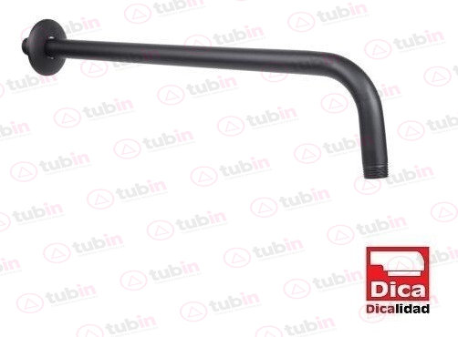 imagen de Brazo Redondo En Negro Mate A Pared Con Chapetón Marca Dica Código ref 4552BRR.2 40 CM (15")