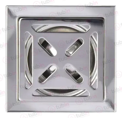 imagen 2 de Coladera Cuadrada Con Rejilla De Acero Inoxidable Marca Coflex