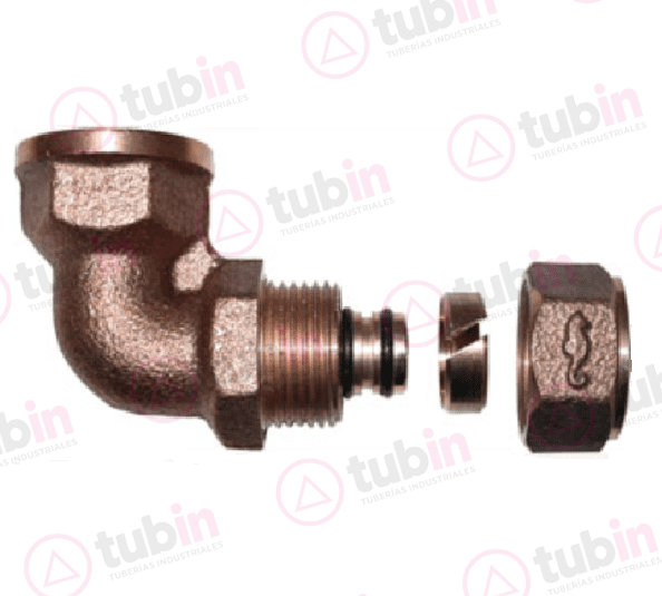 imagen de Codo Combinado De Fierro A Tubo De Plástico Con Alma De Aluminio Marca Rugo