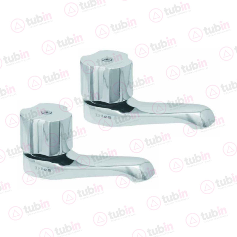 imagen 2 de Juego De 2 Llaves Individuales Para Lavabo Con Manerales Marca Dica Código ref 4242