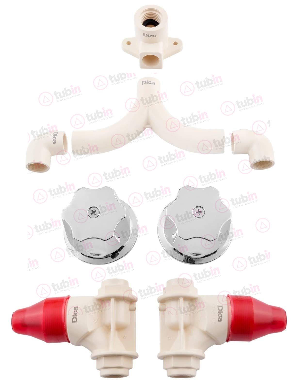 Kit De Instalación Marca Dica Para Regadera Con Manerales