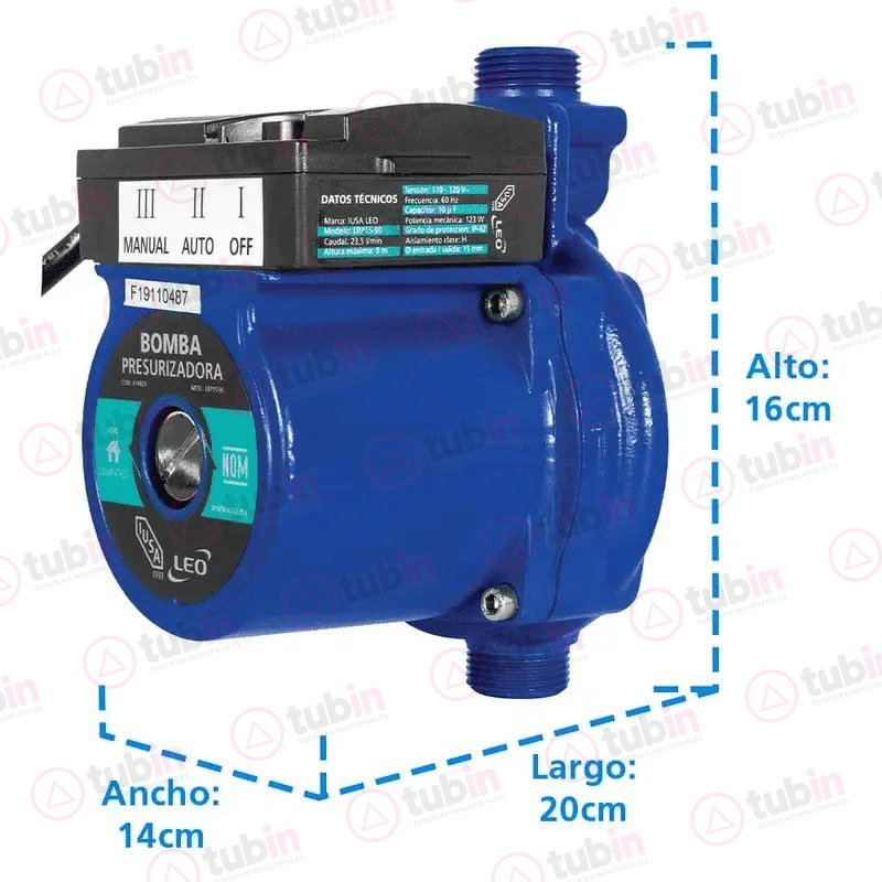 imagen de Bomba Hidráulica Presurizadora En Línea Iusa De La Línea Primo De 1/6 Hp. Modelo 619699