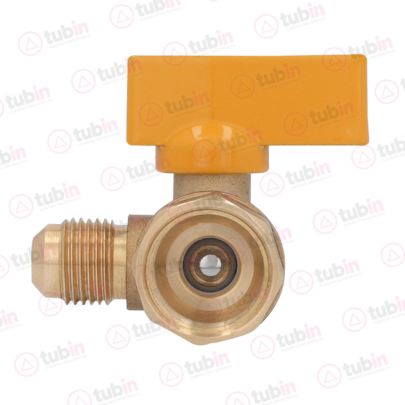 imagen 2 de Válvula Flare Angular Para Gas Marca Urrea Código ref 555GA.1310 1/2" X 5/8" (13 MM X 15 MM)