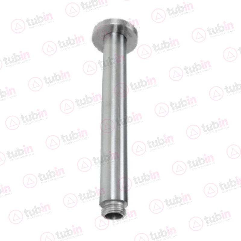 imagen de Brazo De Regadera Cuadrada Con Chapetón De Techo Marca Urrea Línea Inox Código ref 2316INOX.9 1/2" (13 MM)