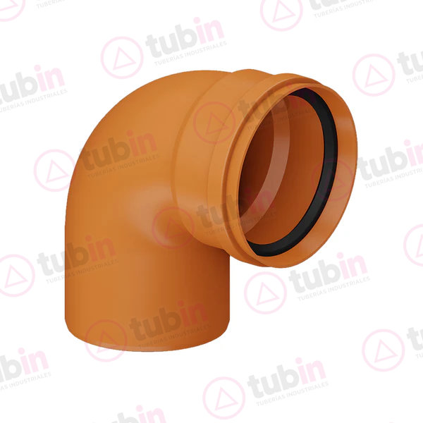 Codo 90° Inyectado Alcantarillado Serie Métrica Con Anillo